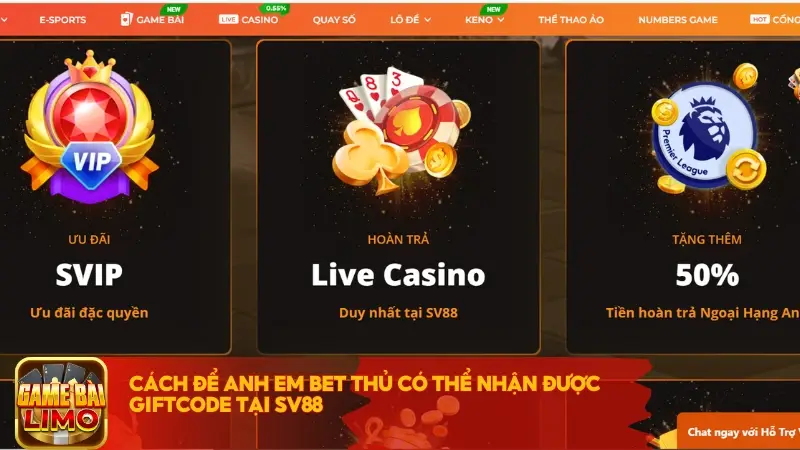 Cách để anh em bet thủ có thể nhận được giftcode tại SV88 