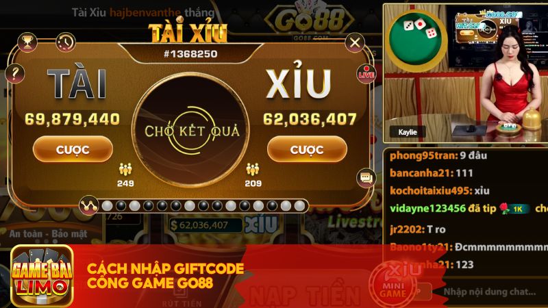 Cách nhập Giftcode cổng game Go88 