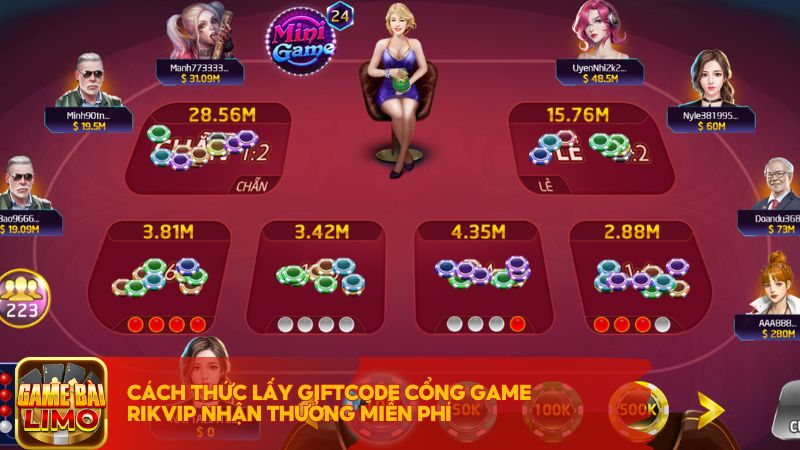 Cách thức lấy Giftcode cổng game Rikvip nhận thưởng miễn phí 