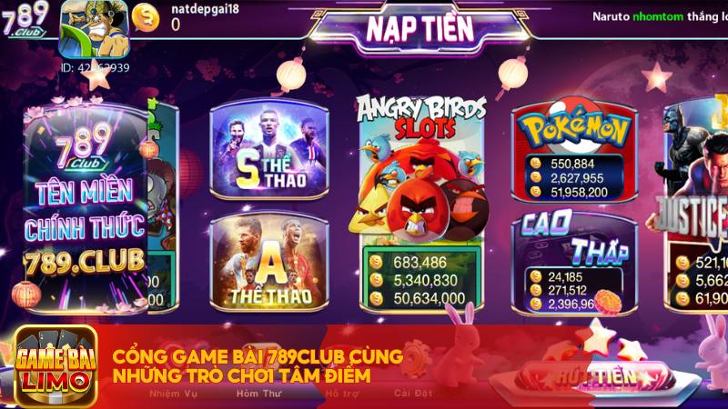 Cổng game bài 789Club cùng những trò chơi tâm điểm