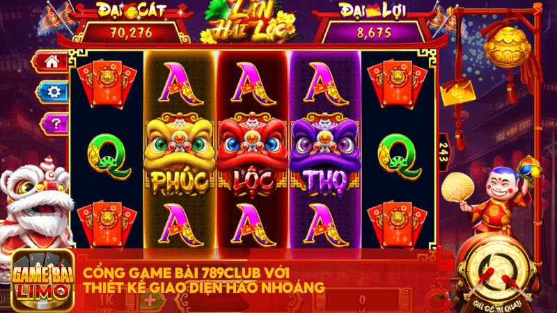 Cổng game bài 789Club với thiết kế giao diện hào nhoáng