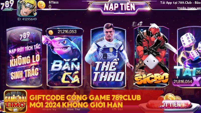 Giftcode cổng game 789Club