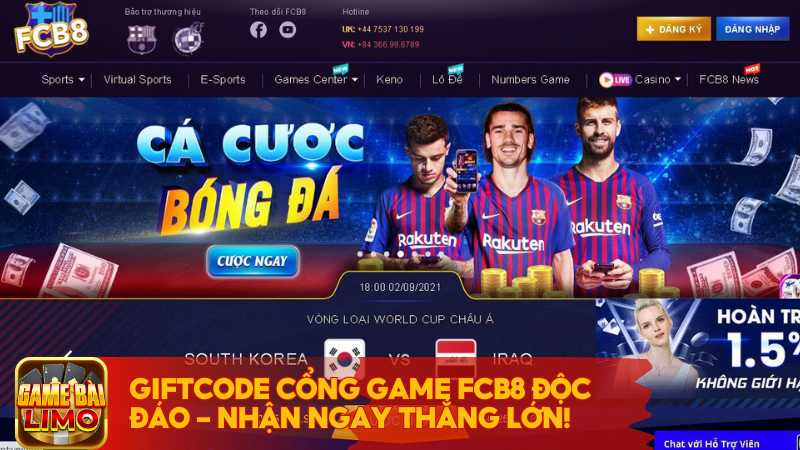 Giftcode cổng game FCB8