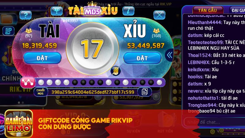 Giftcode cổng game Rikvip còn dùng được 