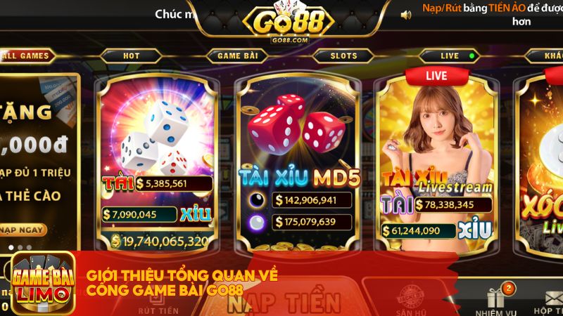 Giới thiệu tổng quan về cổng game bài Go88