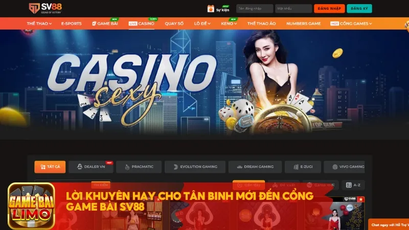 Lời khuyên hay cho tân binh mới đến cổng game bài SV88