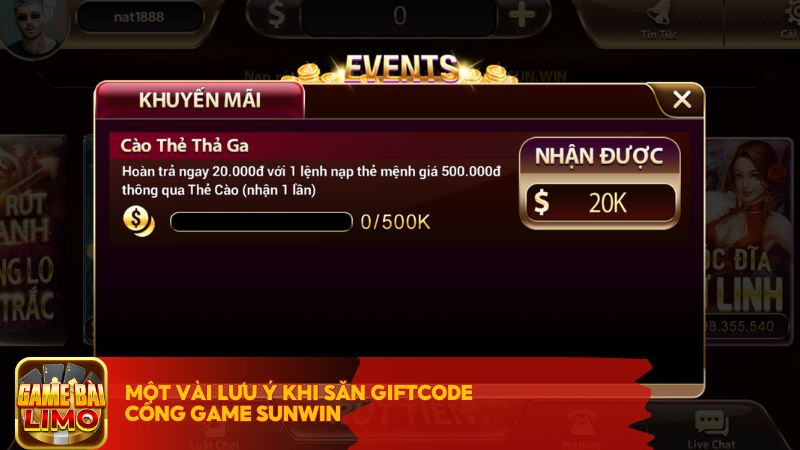 Một vài lưu ý khi săn giftcode cổng game Sunwin