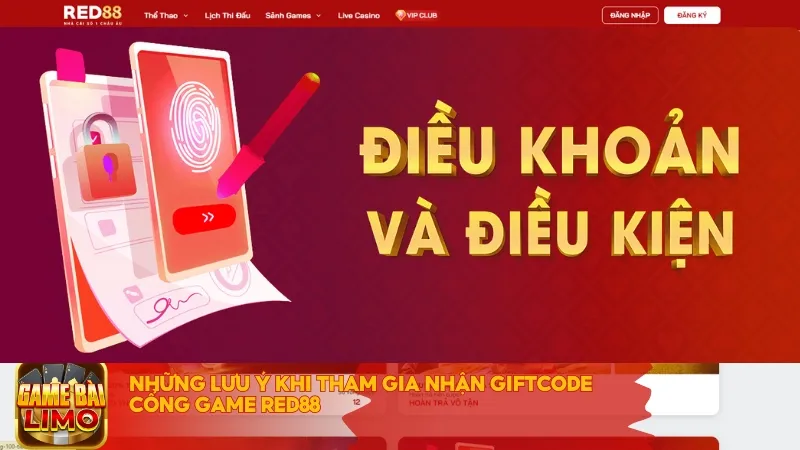 Những lưu ý khi tham gia nhận Giftcode cổng game RED88