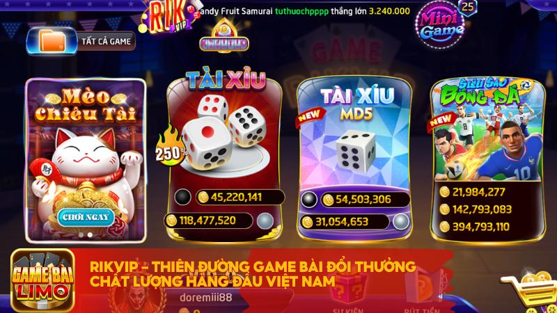 Cổng game bài đổi thưởng Rikvip nổi bật với tính năng hiện đại cùng nhiều chương trình ưu đãi cực hấp dẫn