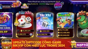 Giftcode cổng game Rikvip